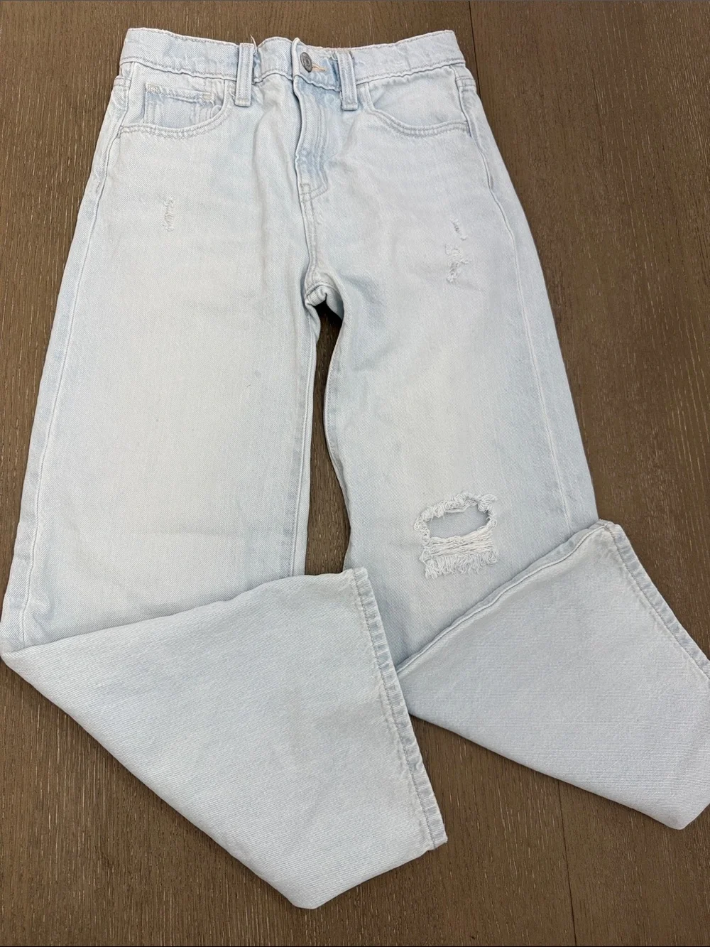 Old Navy Light Blue Girls Baggy Wide Leg Jeans